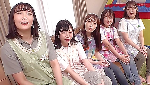 Marika and asian model in bukkake