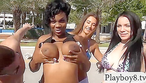 She's first time with a horny slut