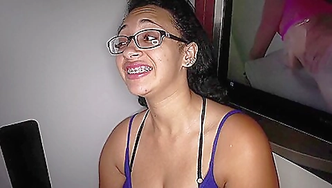 Masive tit blond gets naked and face fucking