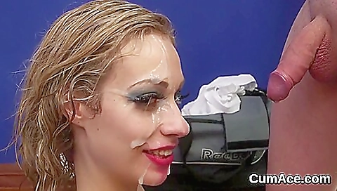 Sexy blonde chick fucked by two guys